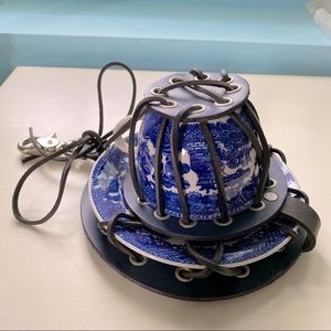 Steampunk tea cup with artisan handmade leather holster